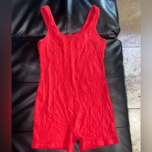 Red jumpsuit